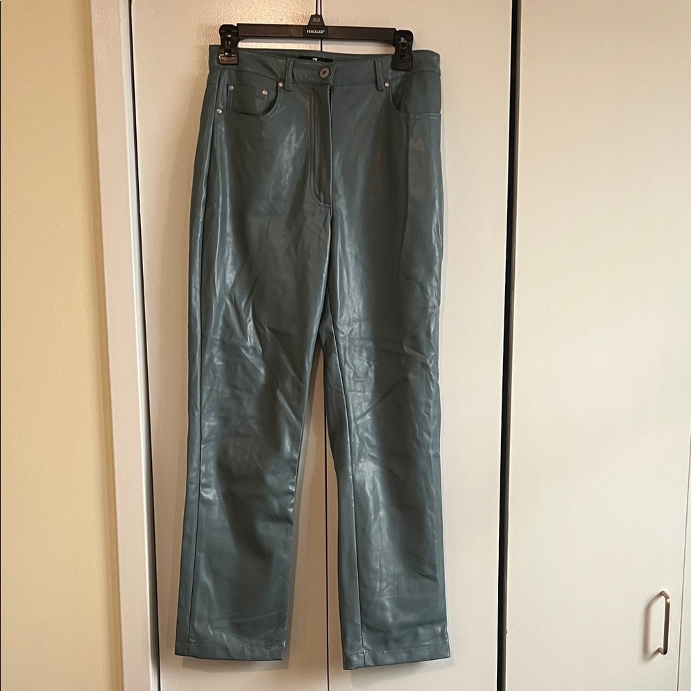 7 For All Mankind Teal Straight Leg Pants